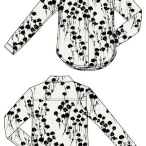 long slv button front knit shirt