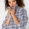long slv collared bomber sweater jacket - Image 4