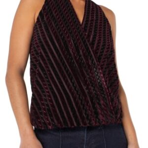 sleeveless crossover knit top