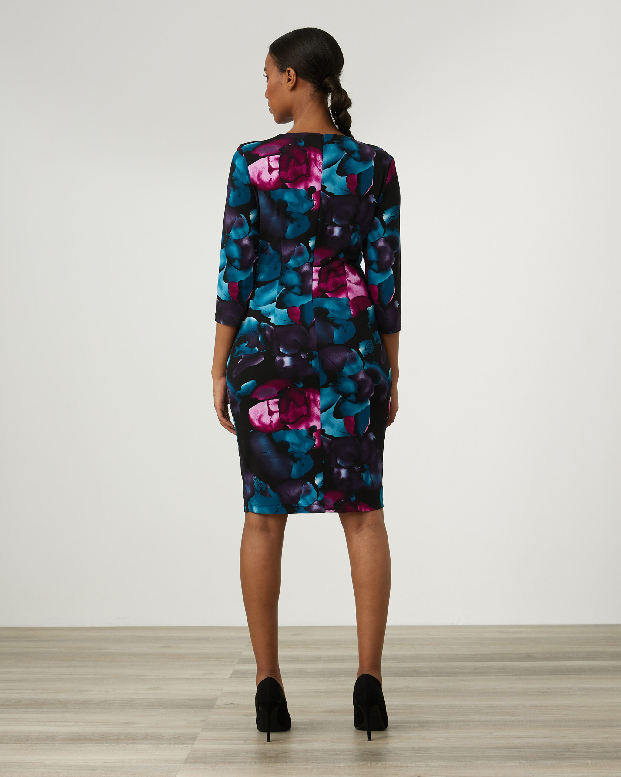 Floral Keyhole Neck Dress - Image 3
