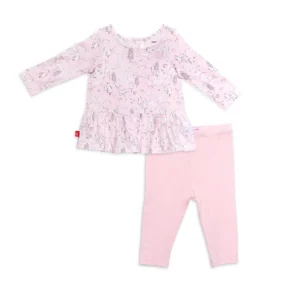 Blossom Hollow modal magnetic Smocked Top and Leggings